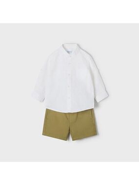 Mayoral Kids Set in White and Olive